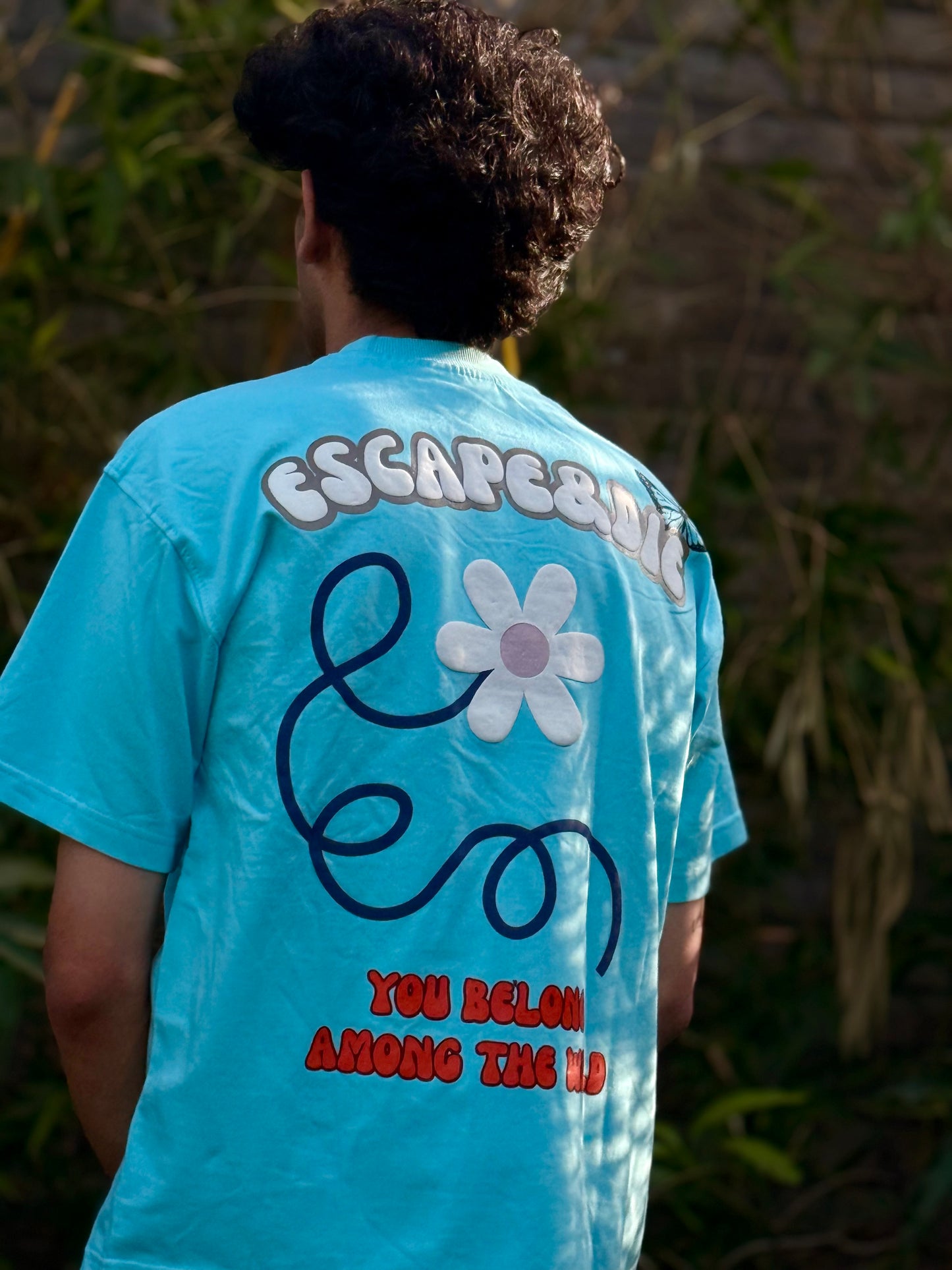 Escape& Die Light Blue Oversize T-shirt