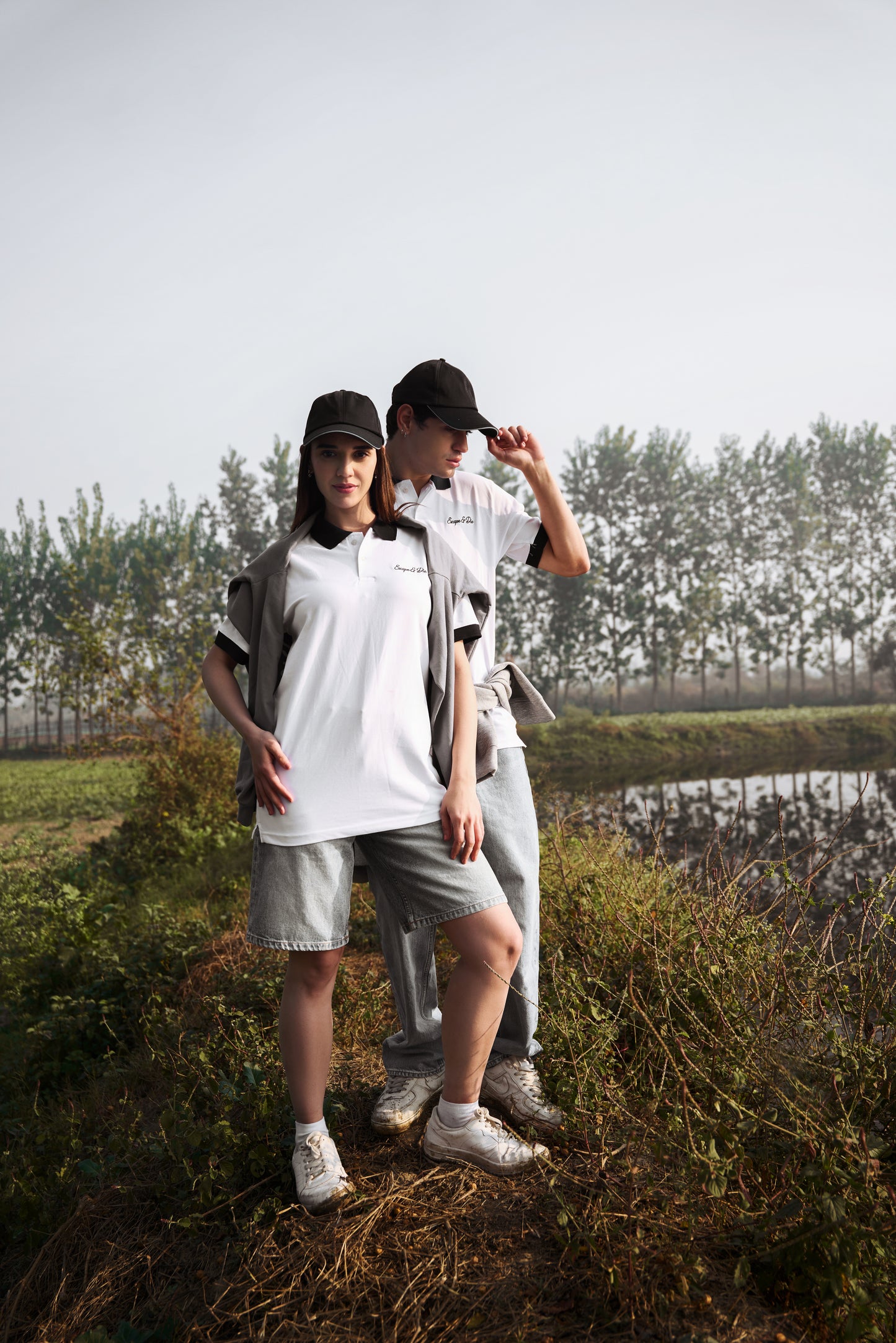 Escape White Polo tee