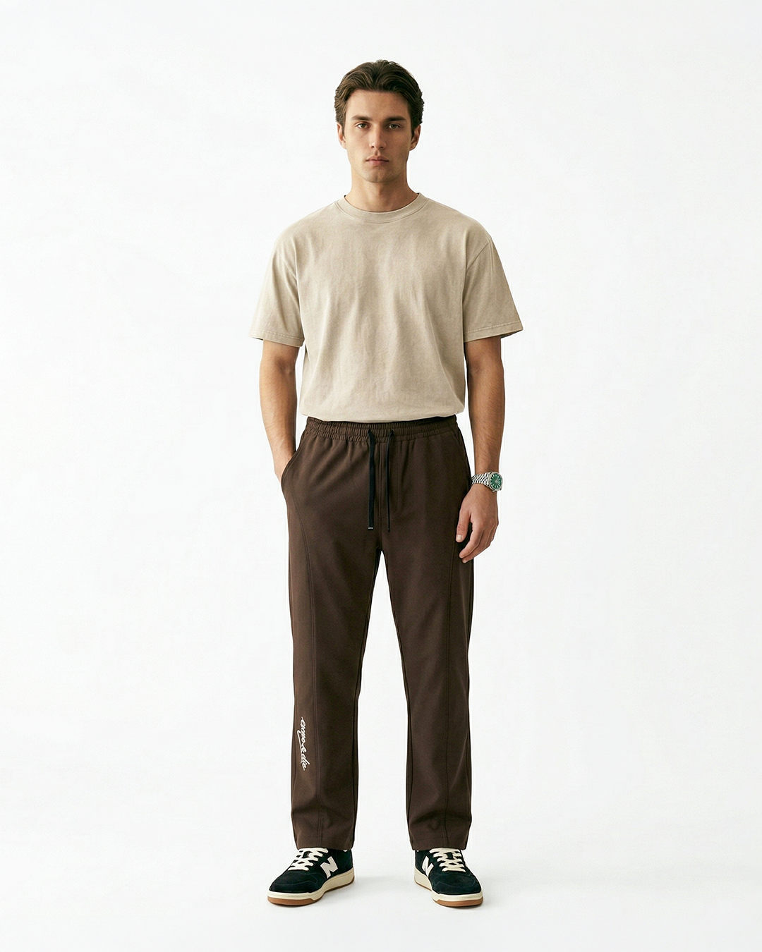 COCOA FLEX SWEATPANT (BROWN)-thumbmail-2