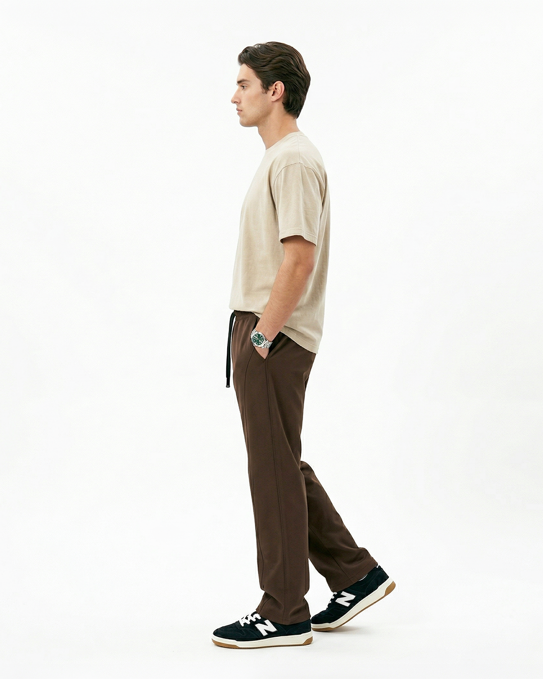 COCOA FLEX SWEATPANT (BROWN)-thumbmail-4