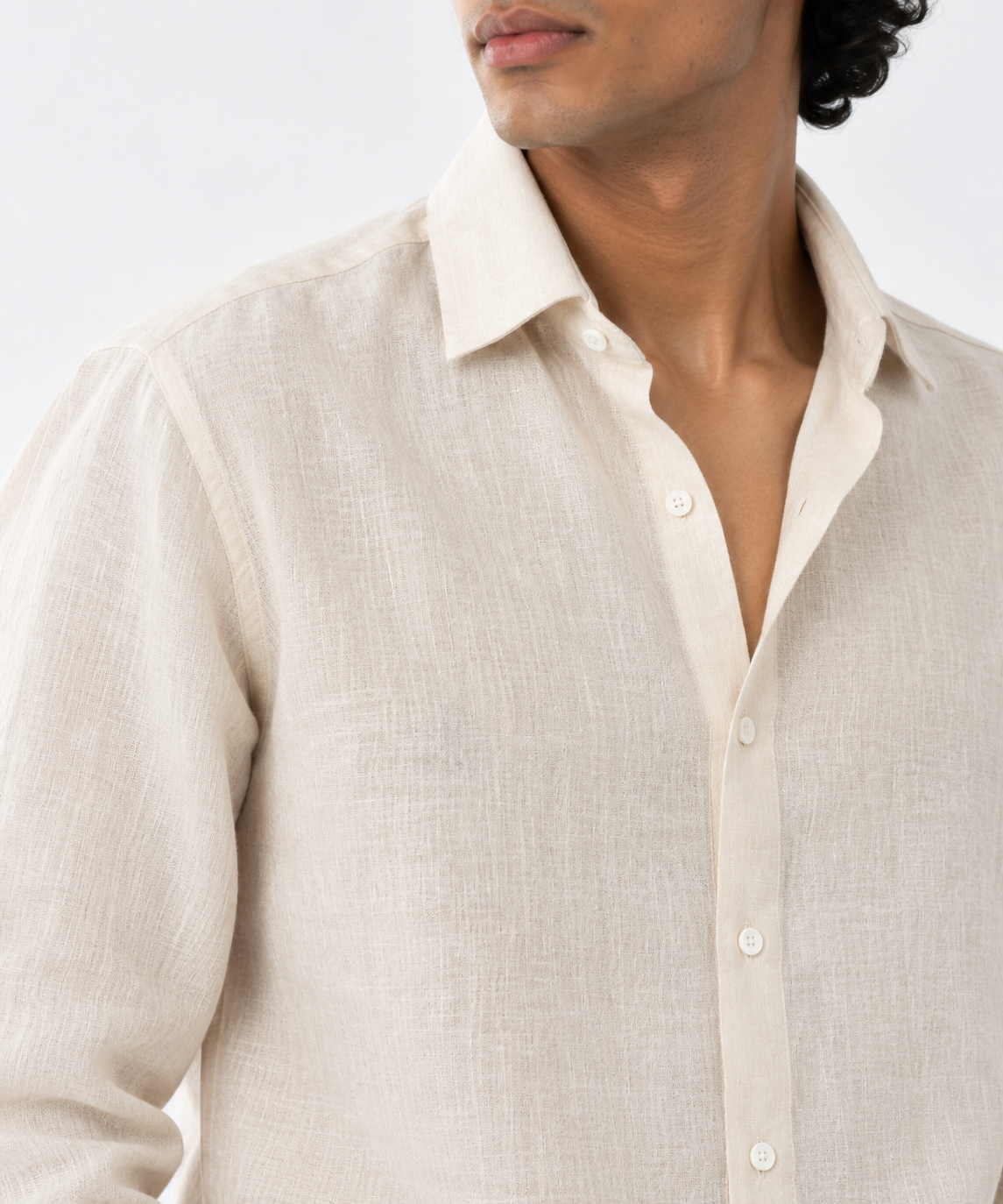 Off White Irish Linen Shirt-thumbmail-5