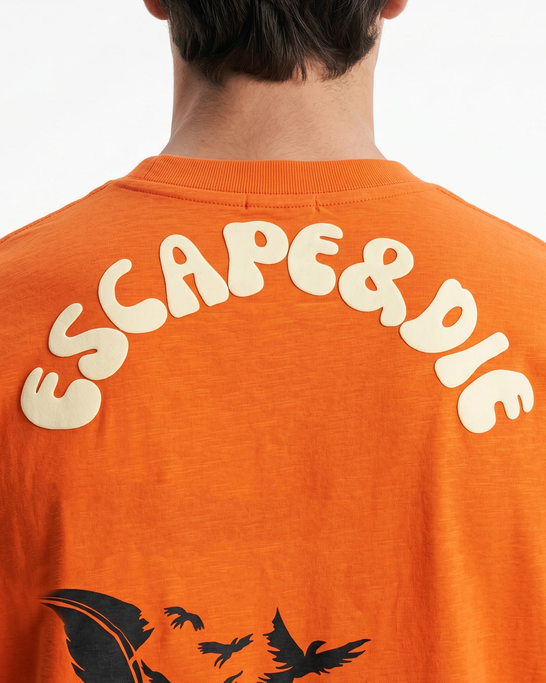 Escape Orange Oversize T-Shirt-thumbmail-4