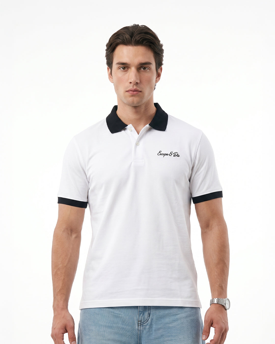 Escape White Polo tee-thumbmail-3