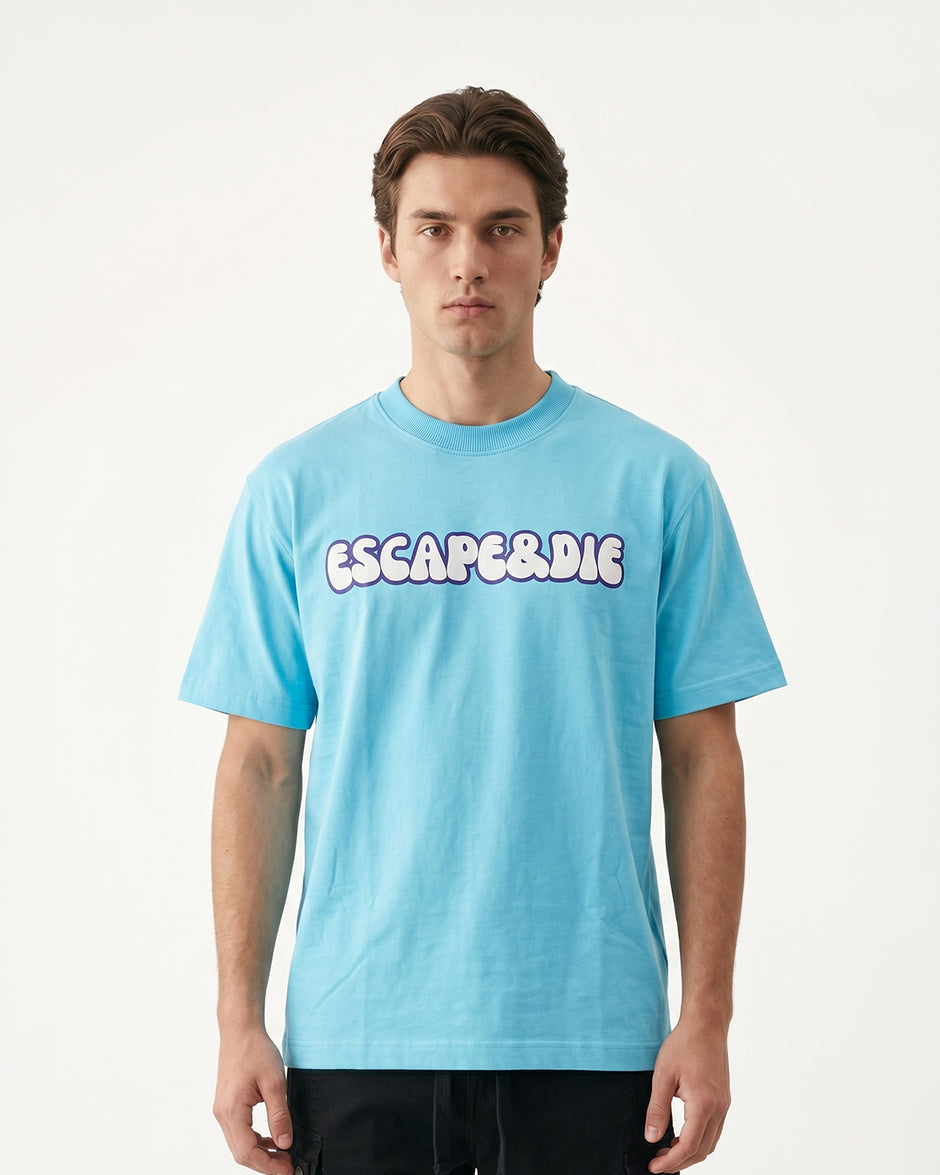 Escape& Die Light Blue Oversize T-shirt