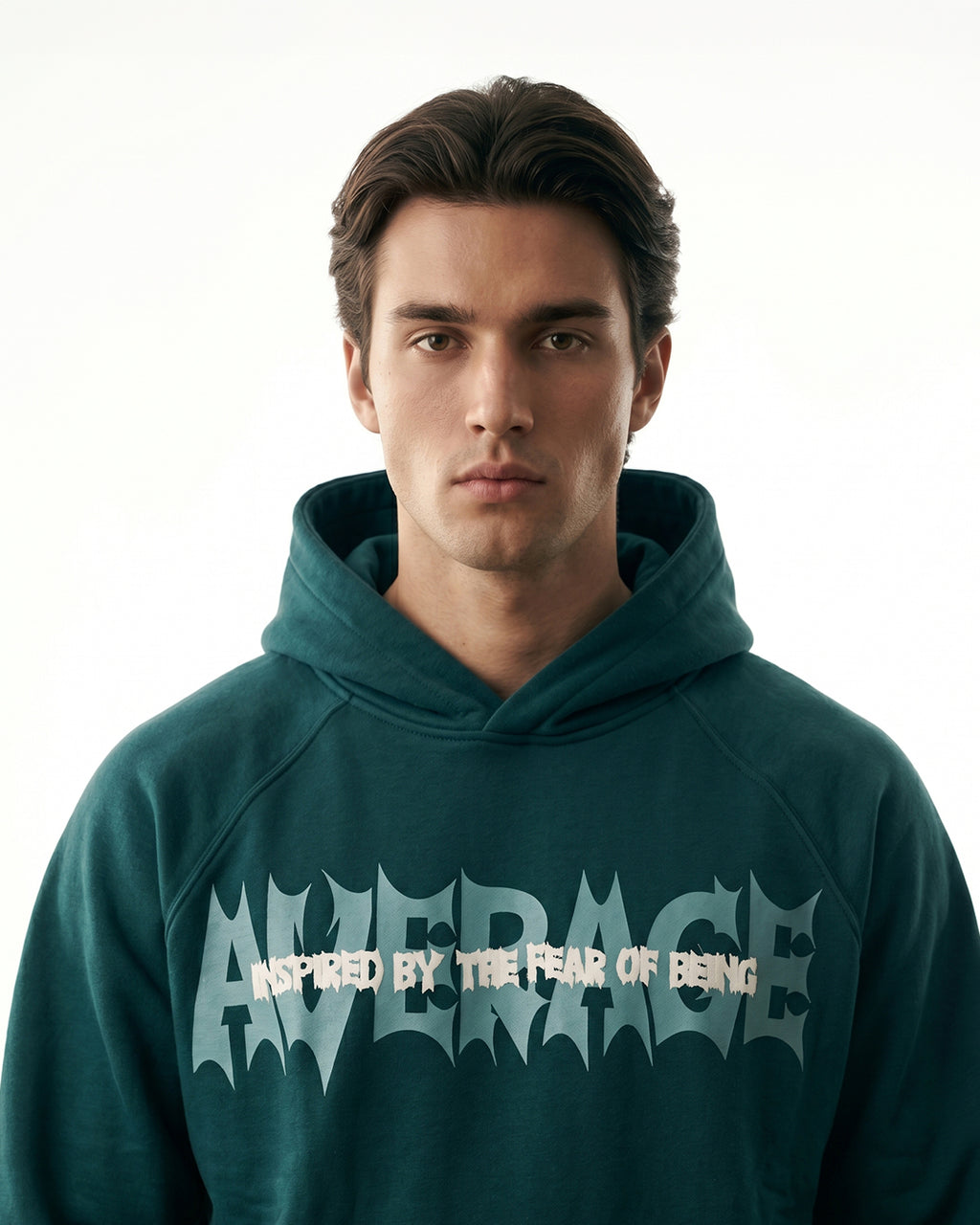 Fear Of Being Average -bottle Green Unisex Hoodie