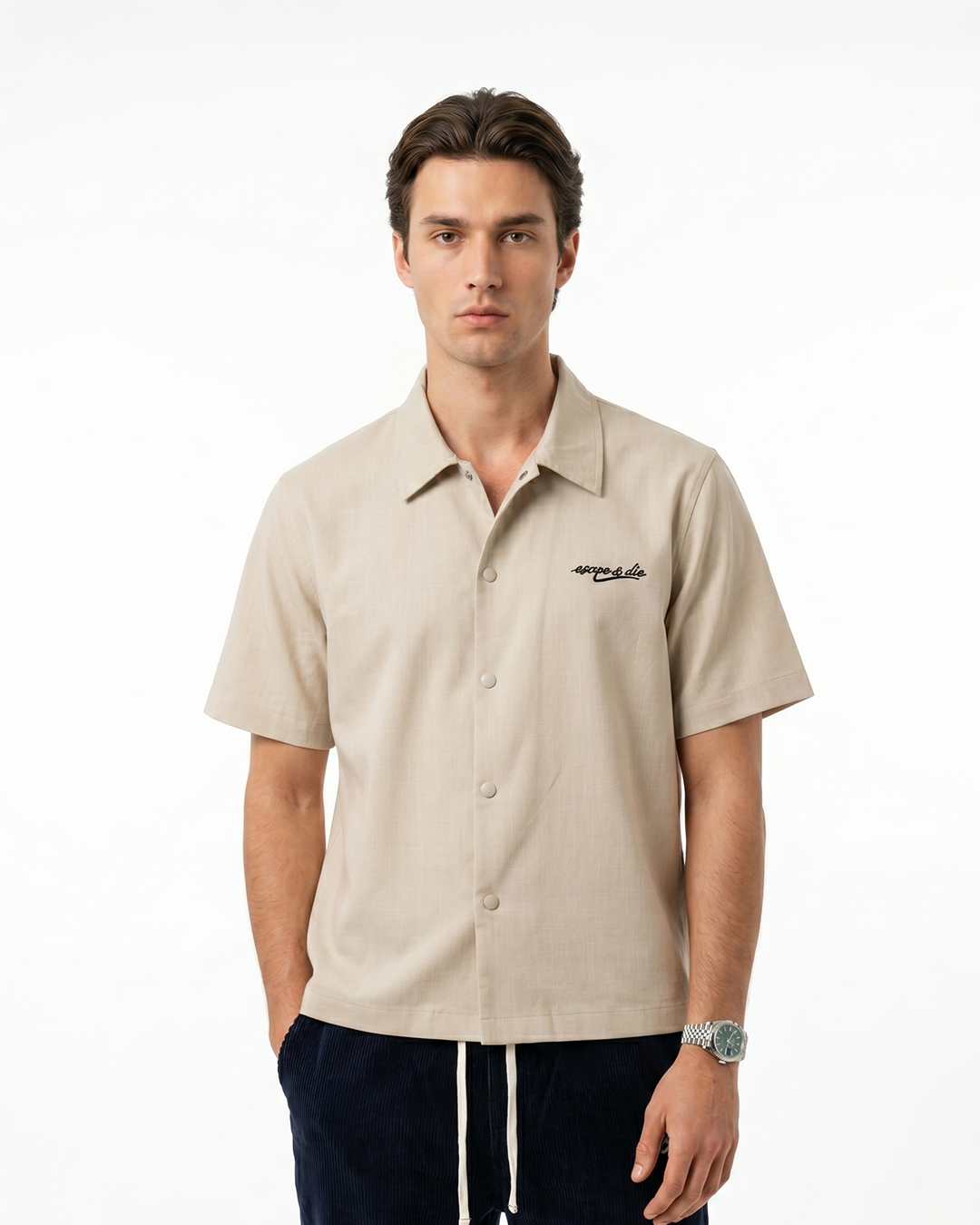 PURE ESCAPE LINEN SHIRT (BEIGE)-thumbmail-9