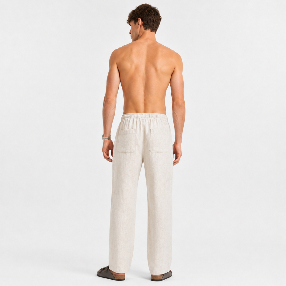 Vintage Off-White Linen Pants