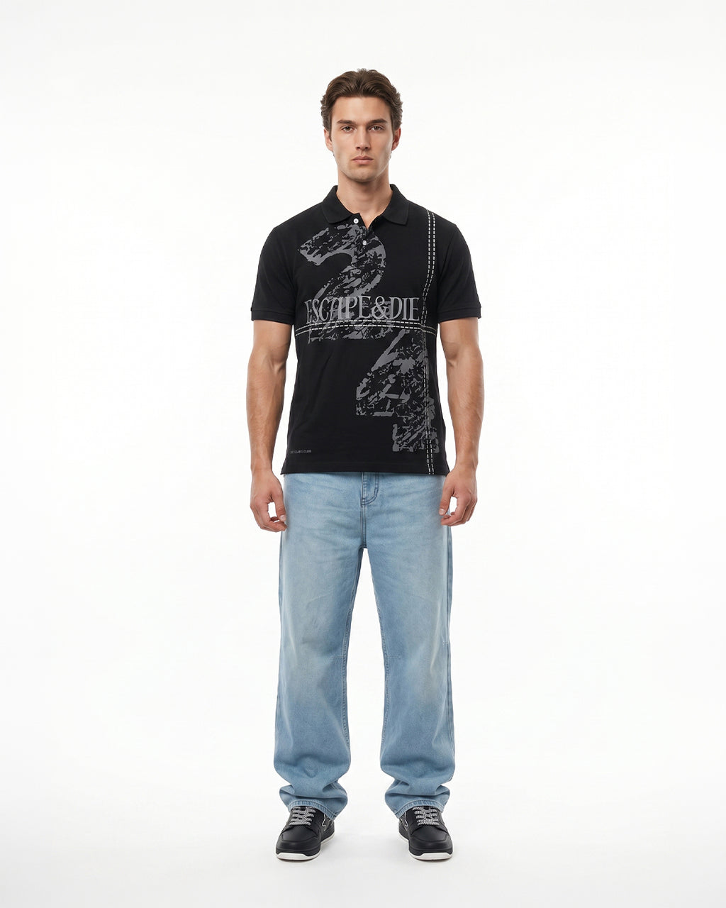 Escape Black Polo tee