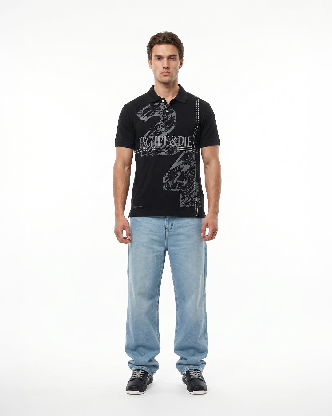 Escape Black Polo tee-thumbmail-3
