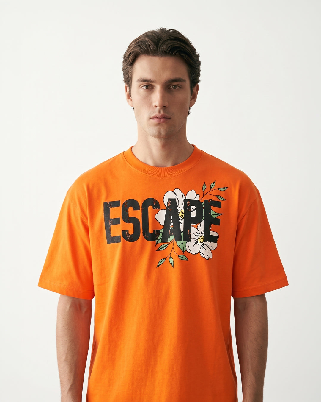 Escape Orange Oversize T-Shirt-thumbmail-5