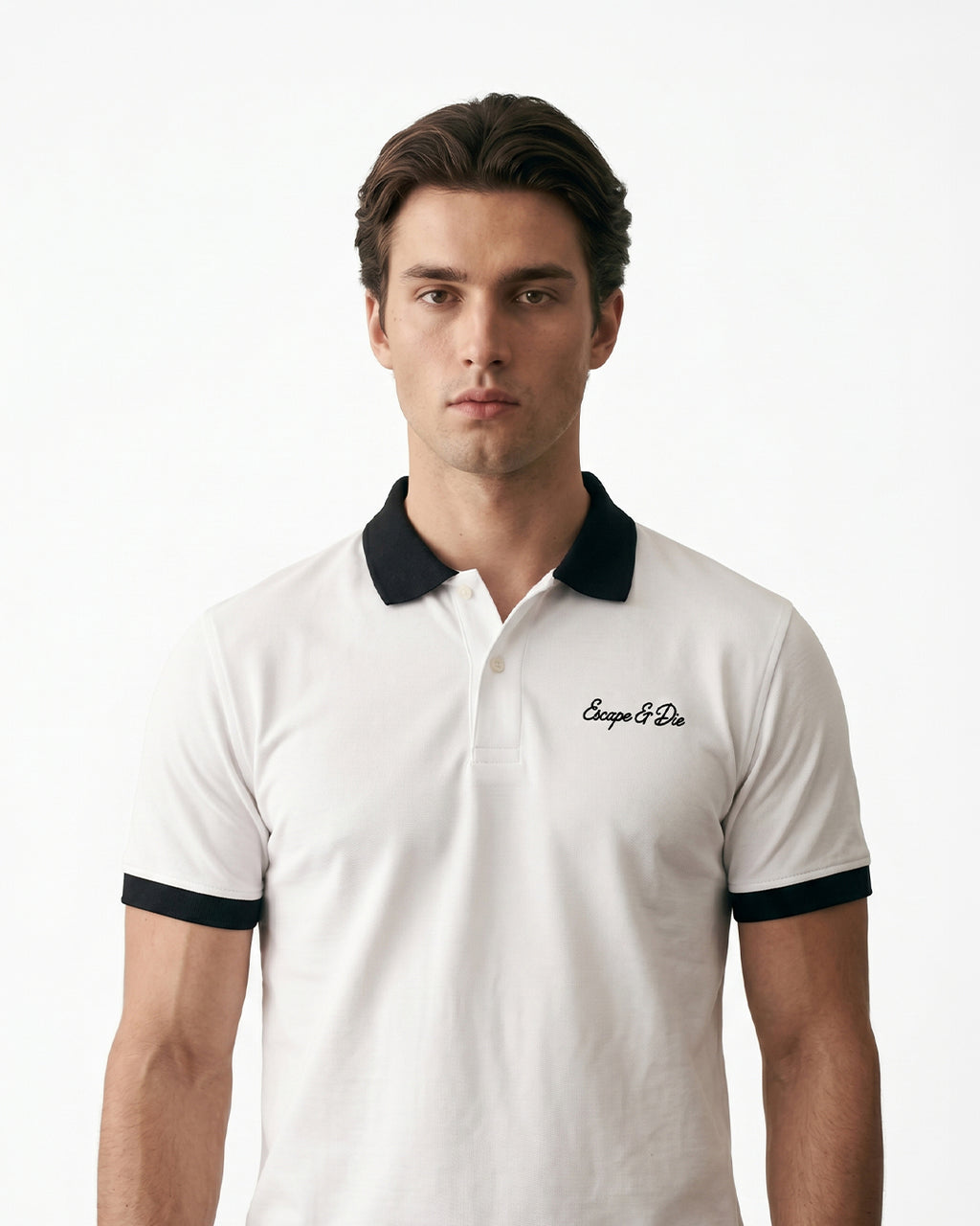 Escape White Polo tee