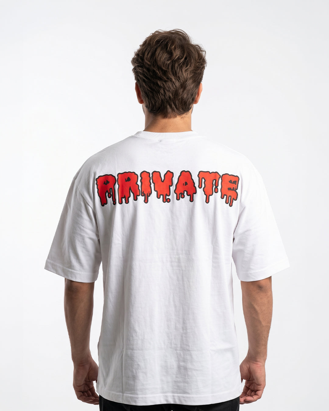 Escape White Private Oversize T-Shirt-thumbmail-4