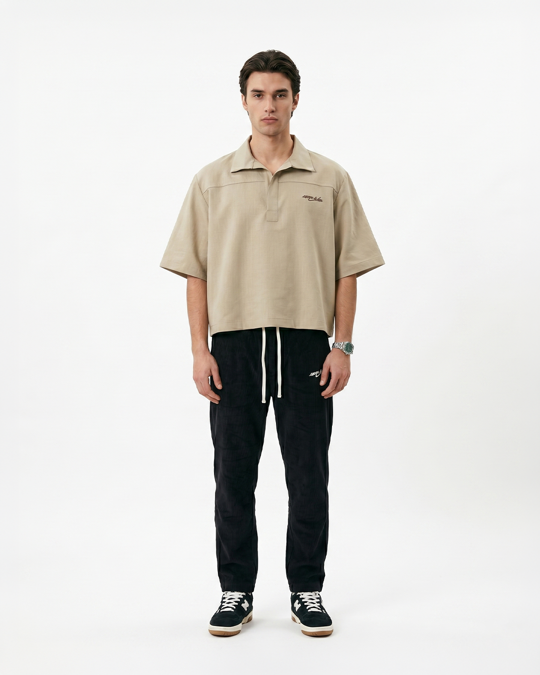 MOCHA DRIFT LINEN POLO SHIRT-thumbmail-7