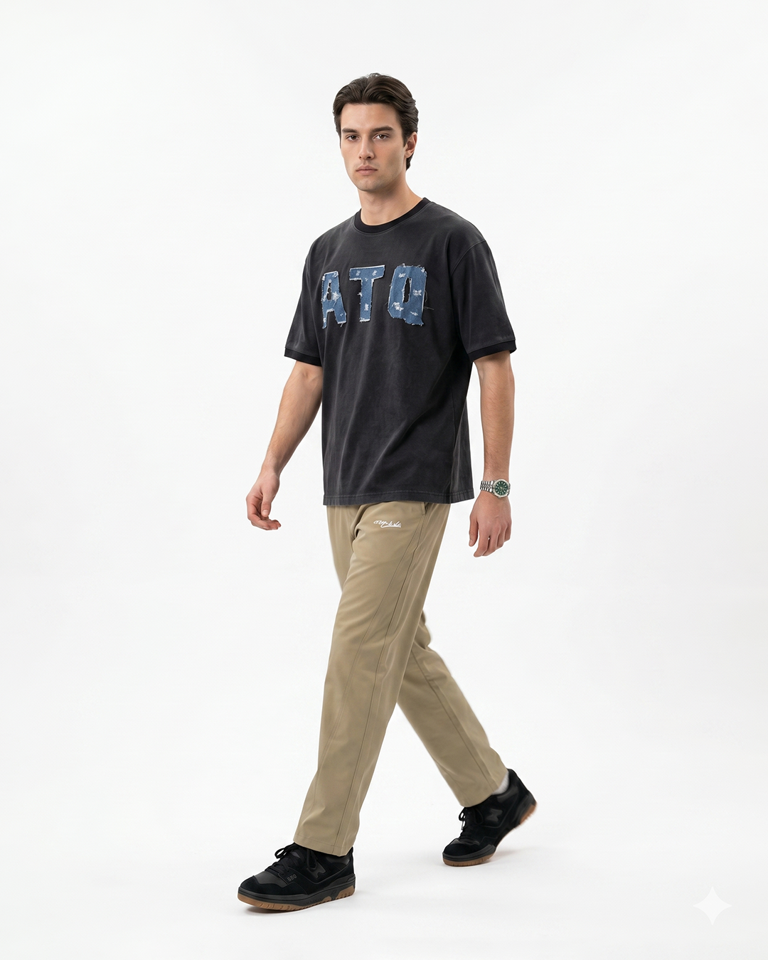 WASHED ATQ SIGNATURE TEE (BLACK)-thumbmail-3