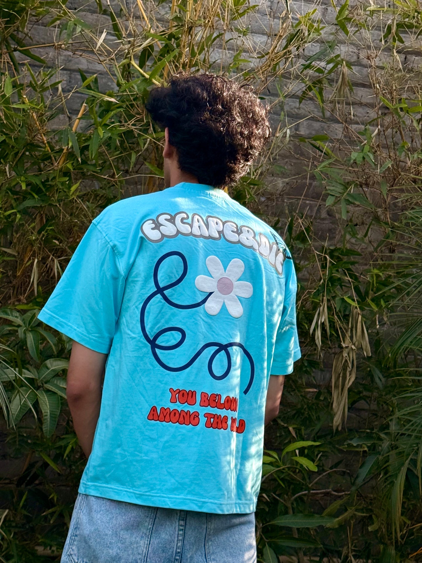 Escape& Die Light Blue Oversize T-shirt