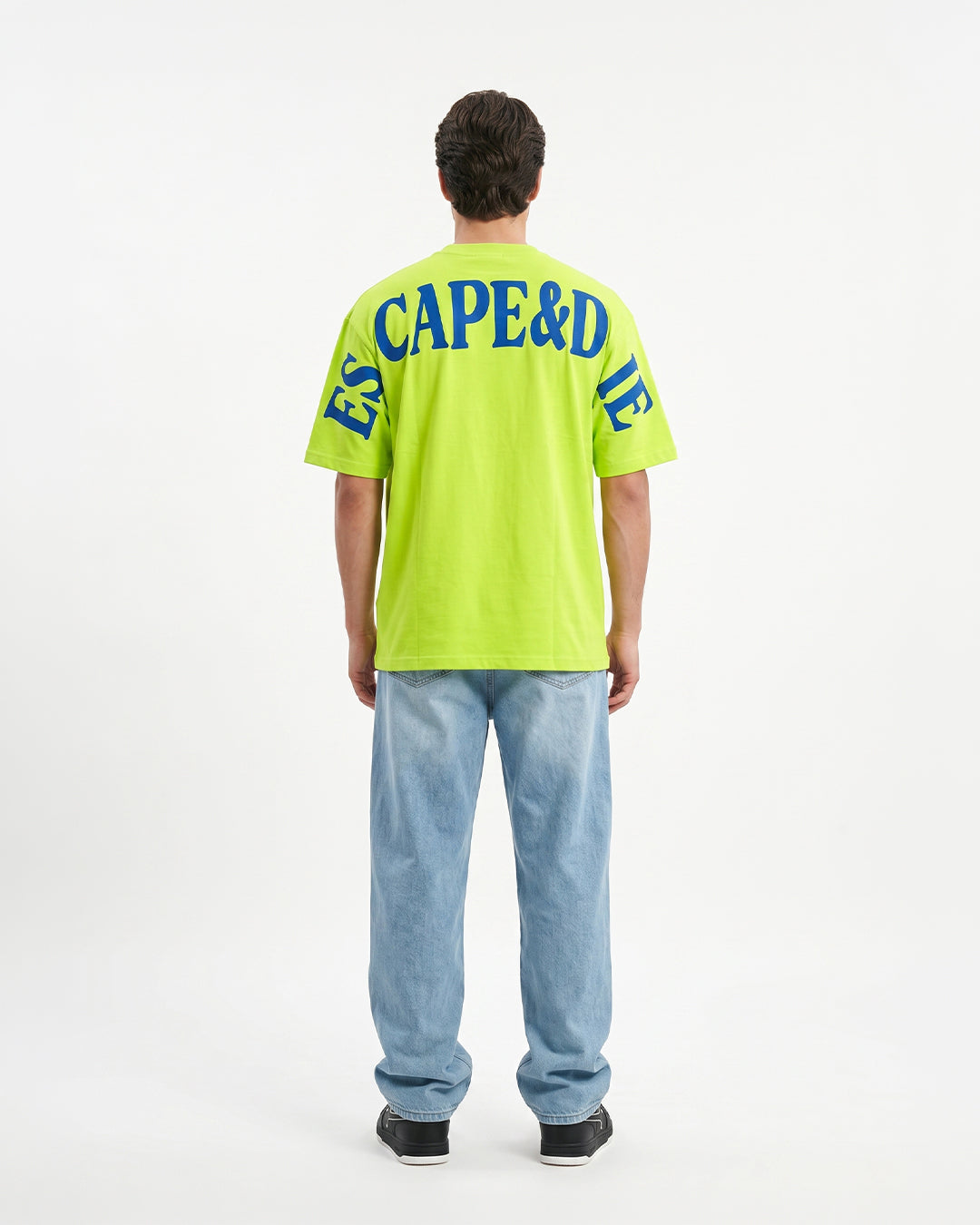 Escape Drop Shoulder Neon Oversize T-Shirt-thumbmail-4