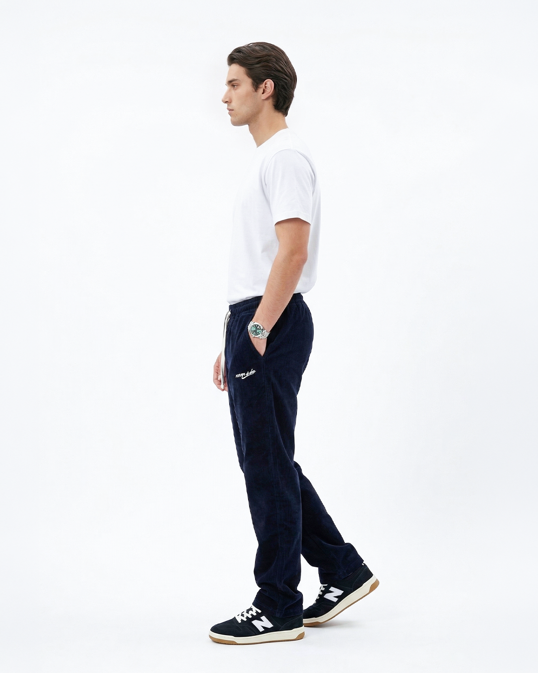 LAST ESCAPE CORDUROY SWEATPANT (NAVY BLUE)-thumbmail-4