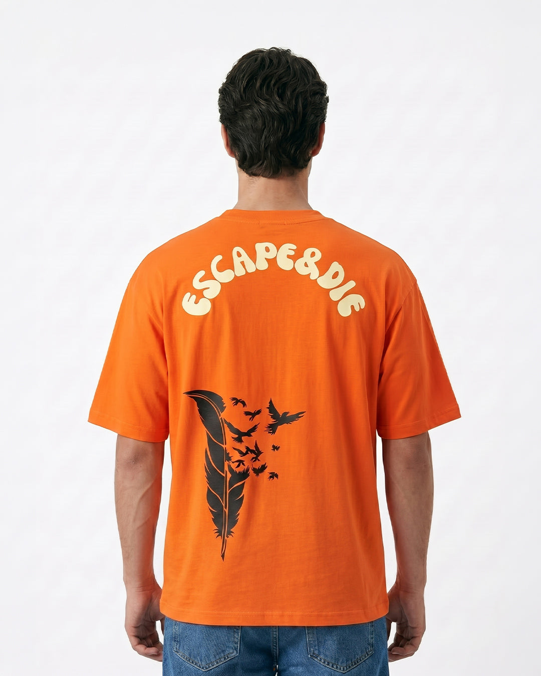 Escape Orange Oversize T-Shirt-thumbmail-2
