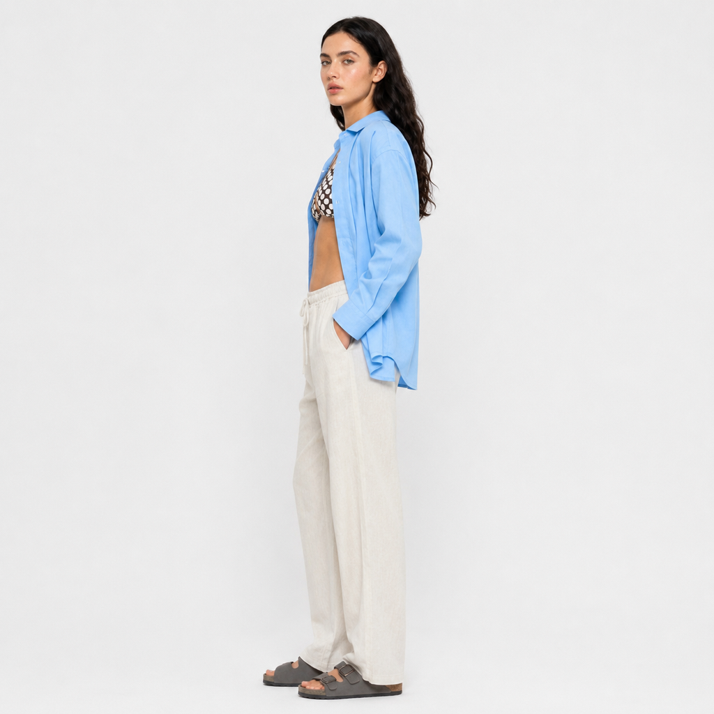 Vintage Off-White Linen Pants
