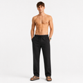 Midnight Black Pull On Linen Pants