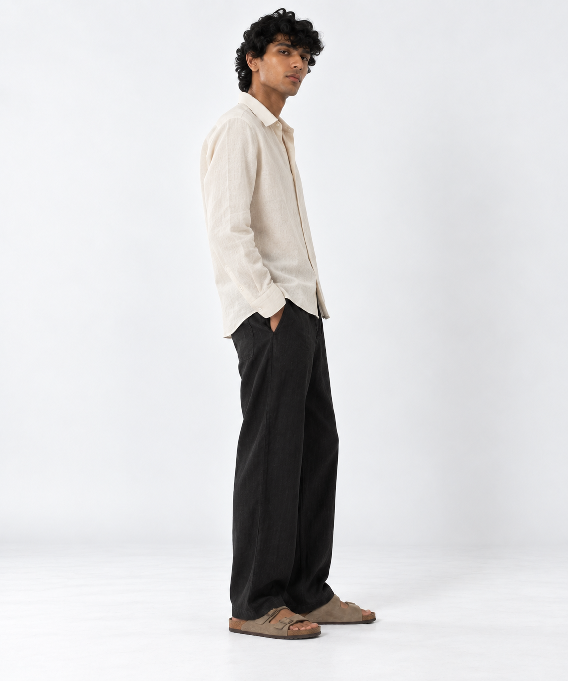 Off White Irish Linen Shirt-thumbmail-3