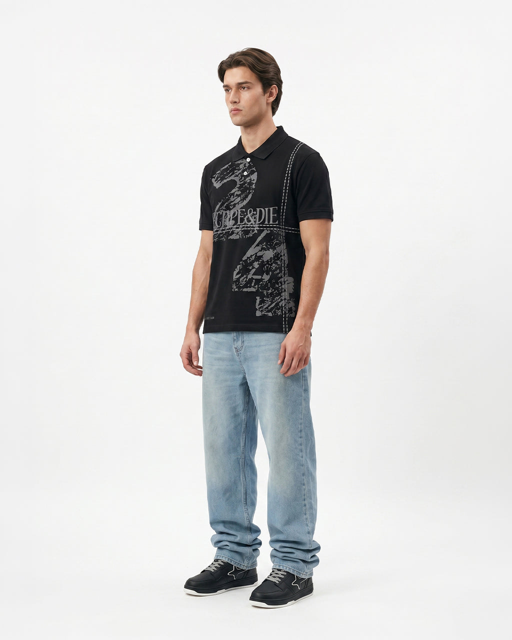 Escape Black Polo tee