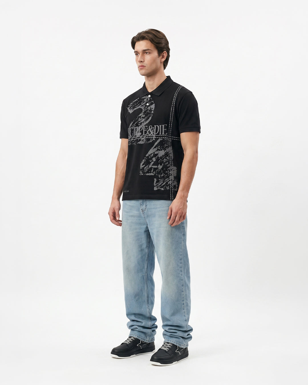 Escape Black Polo tee