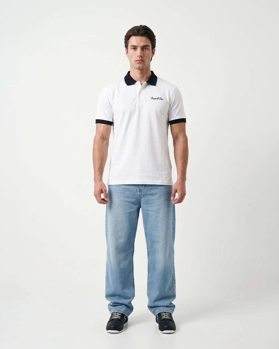 Escape White Polo tee