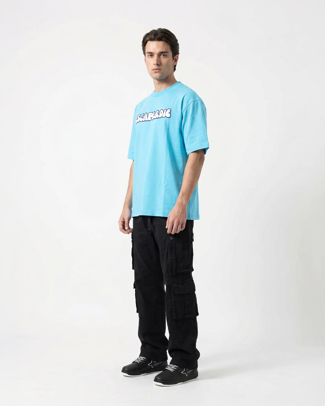 Escape& Die Light Blue Oversize T-shirt