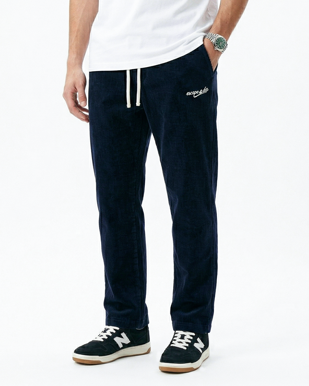 LAST ESCAPE CORDUROY SWEATPANT (NAVY BLUE)