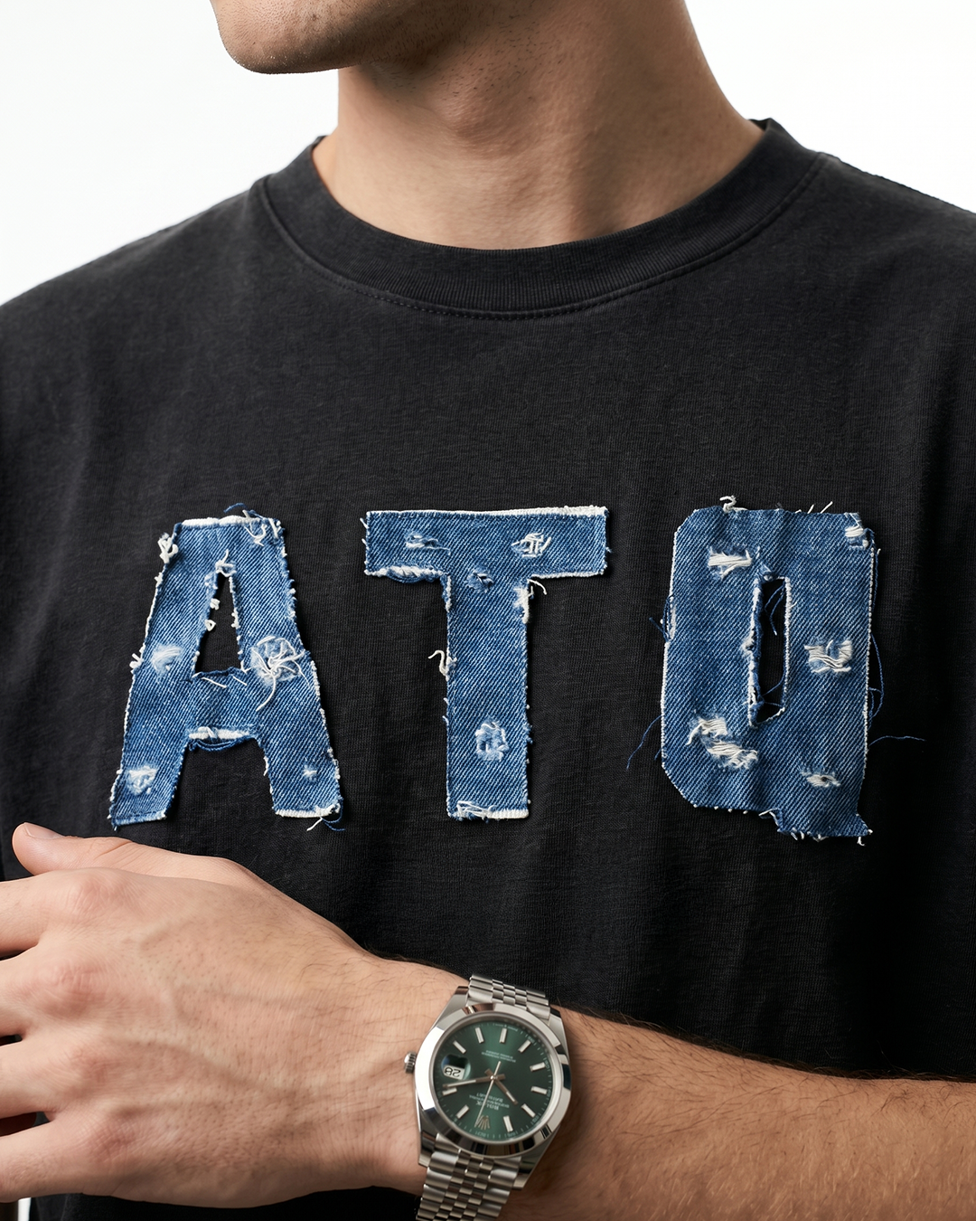 WASHED ATQ SIGNATURE TEE (BLACK)-thumbmail-4