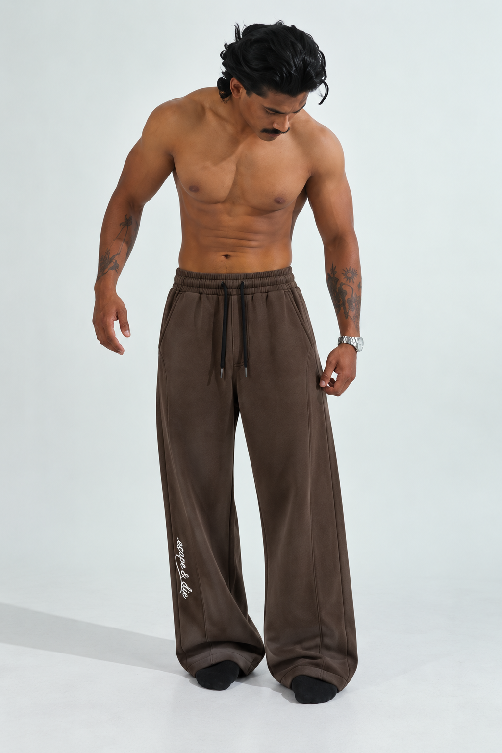 COCOA FLEX SWEATPANT (BROWN)-thumbmail-5