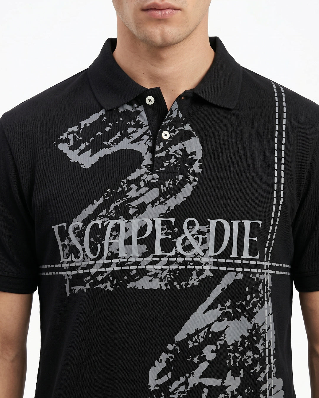 Escape Black Polo tee-thumbmail-2