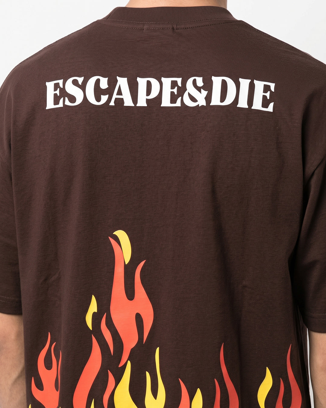 Escape Brown Oversize T-Shirt-thumbmail-5