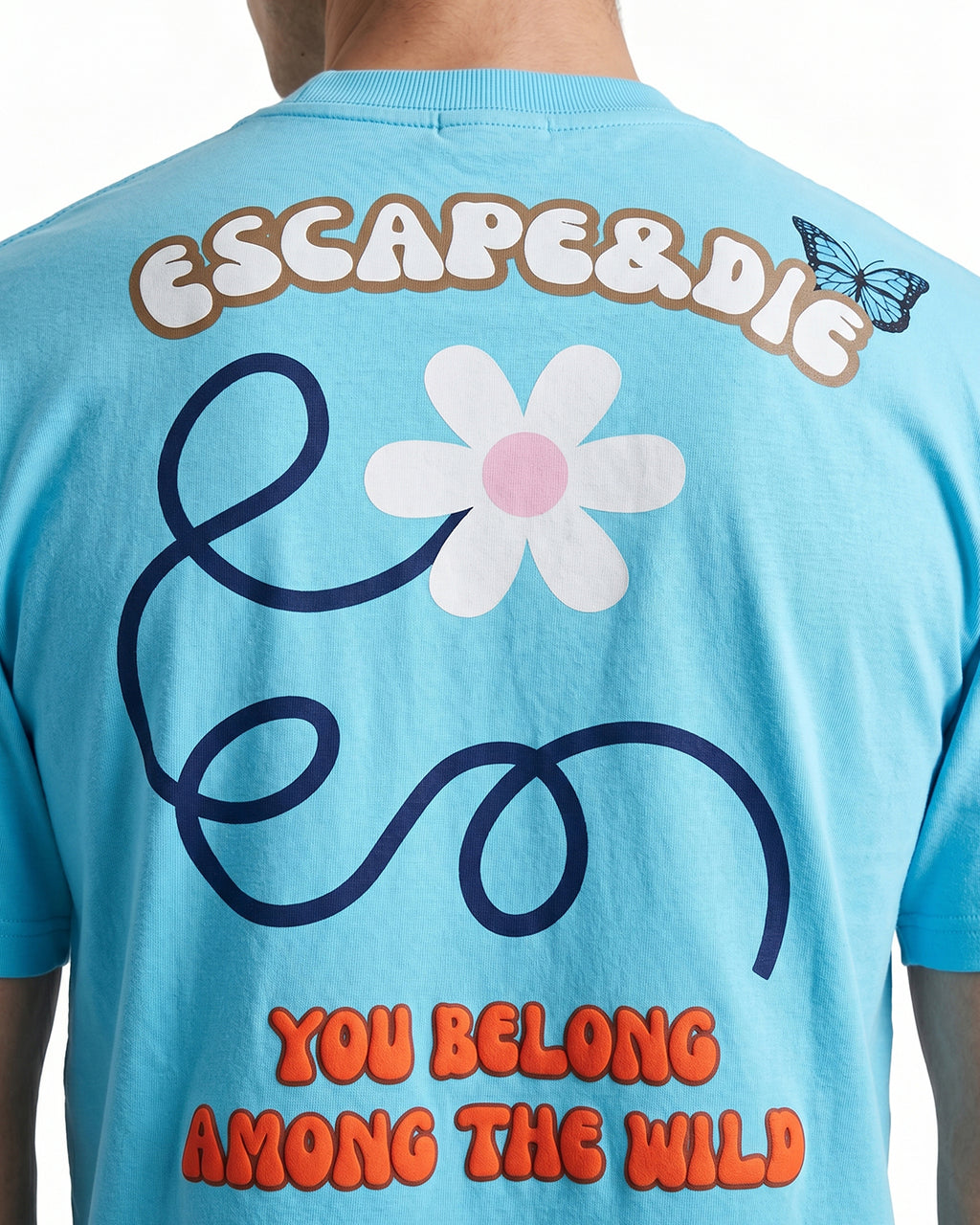 Escape& Die Light Blue Oversize T-shirt