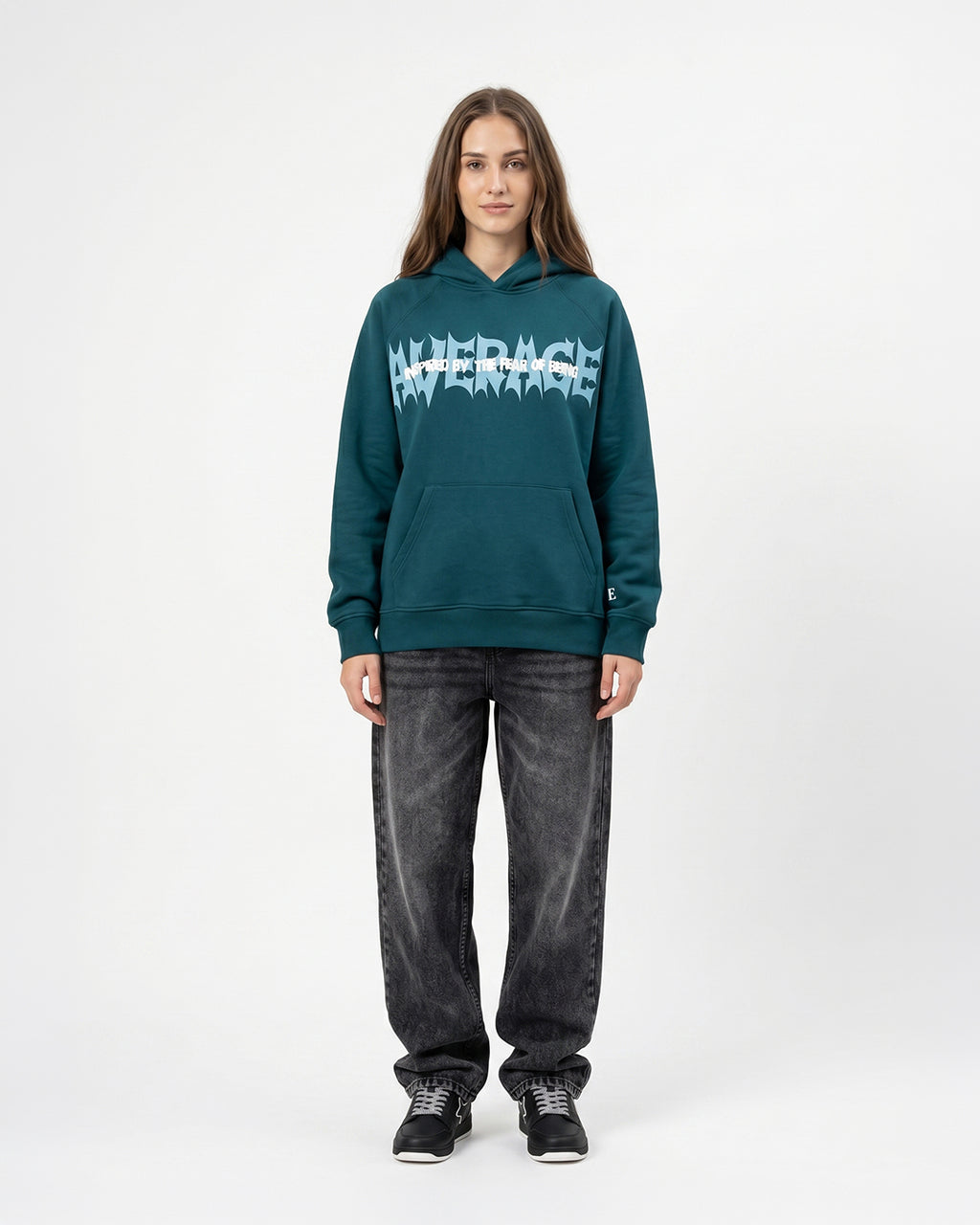 Fear Of Being Average -bottle Green Unisex Hoodie