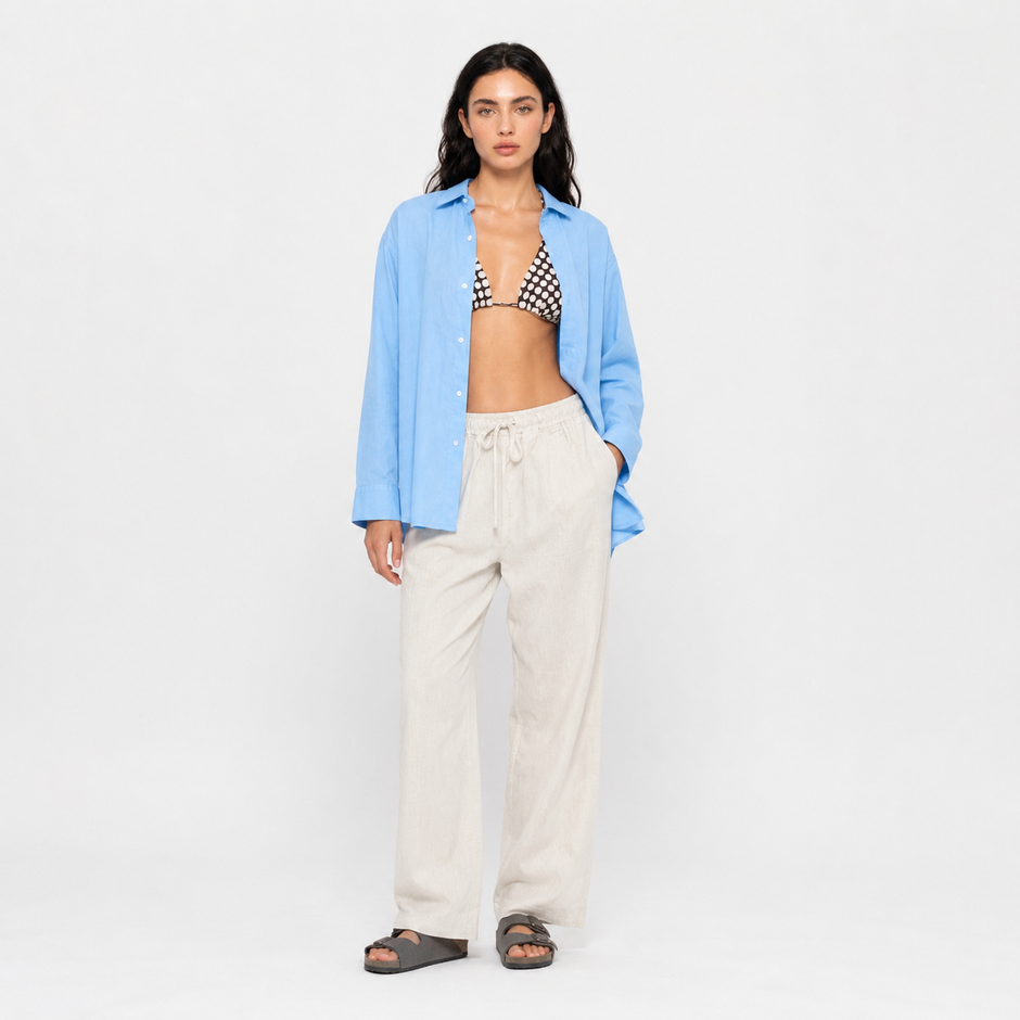 Vintage Off-White Linen Pants