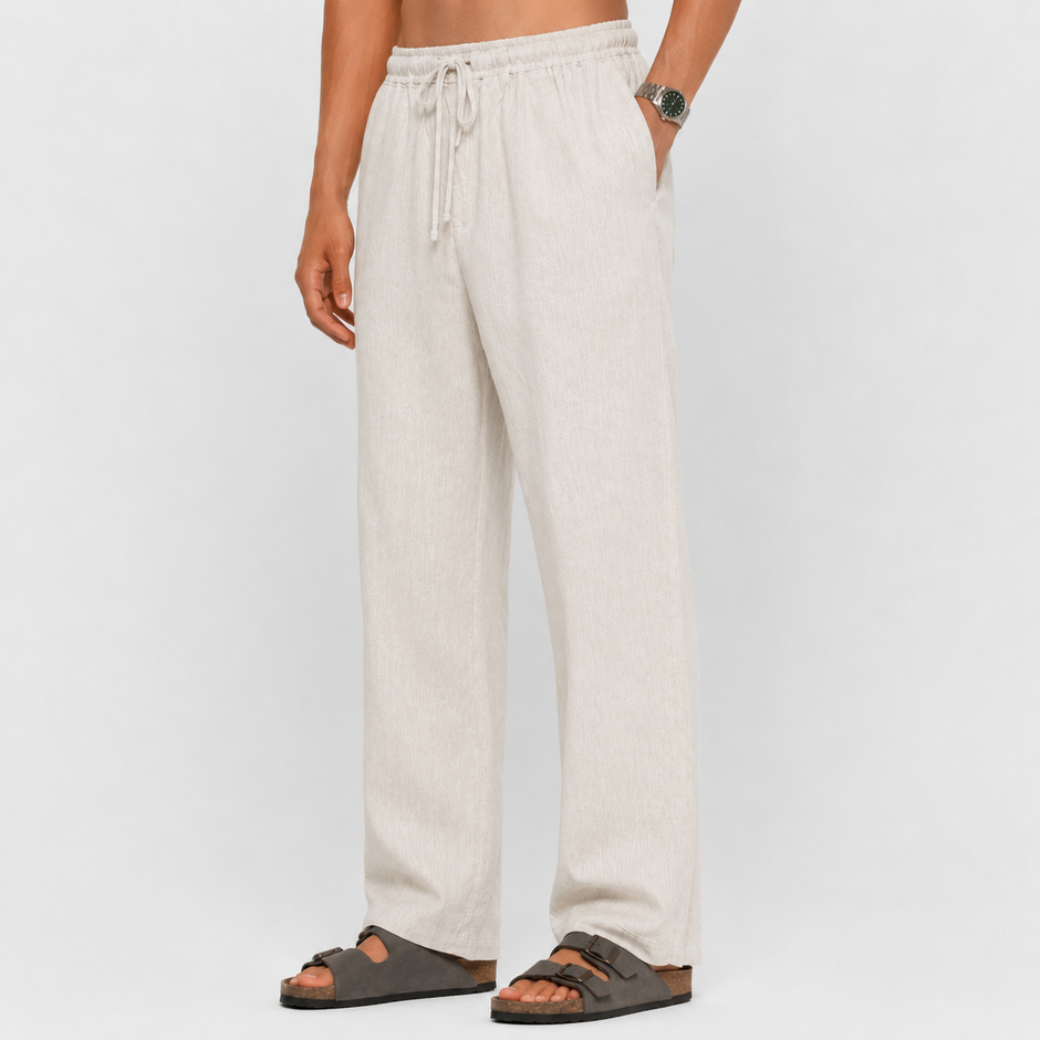 Vintage Off-White Linen Pants