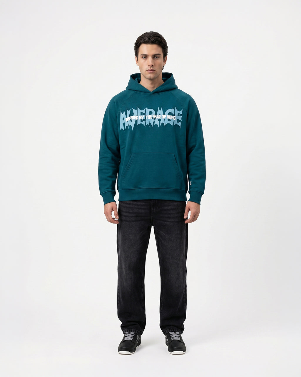 Fear Of Being Average -bottle Green Unisex Hoodie