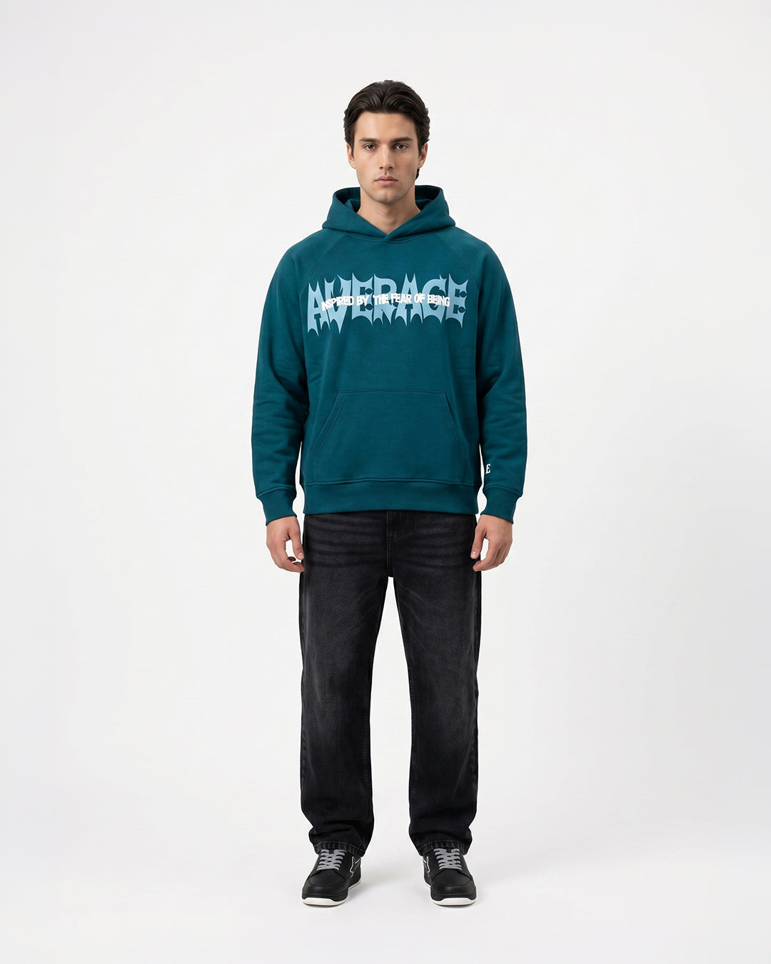 Fear Of Being Average -bottle Green Unisex Hoodie