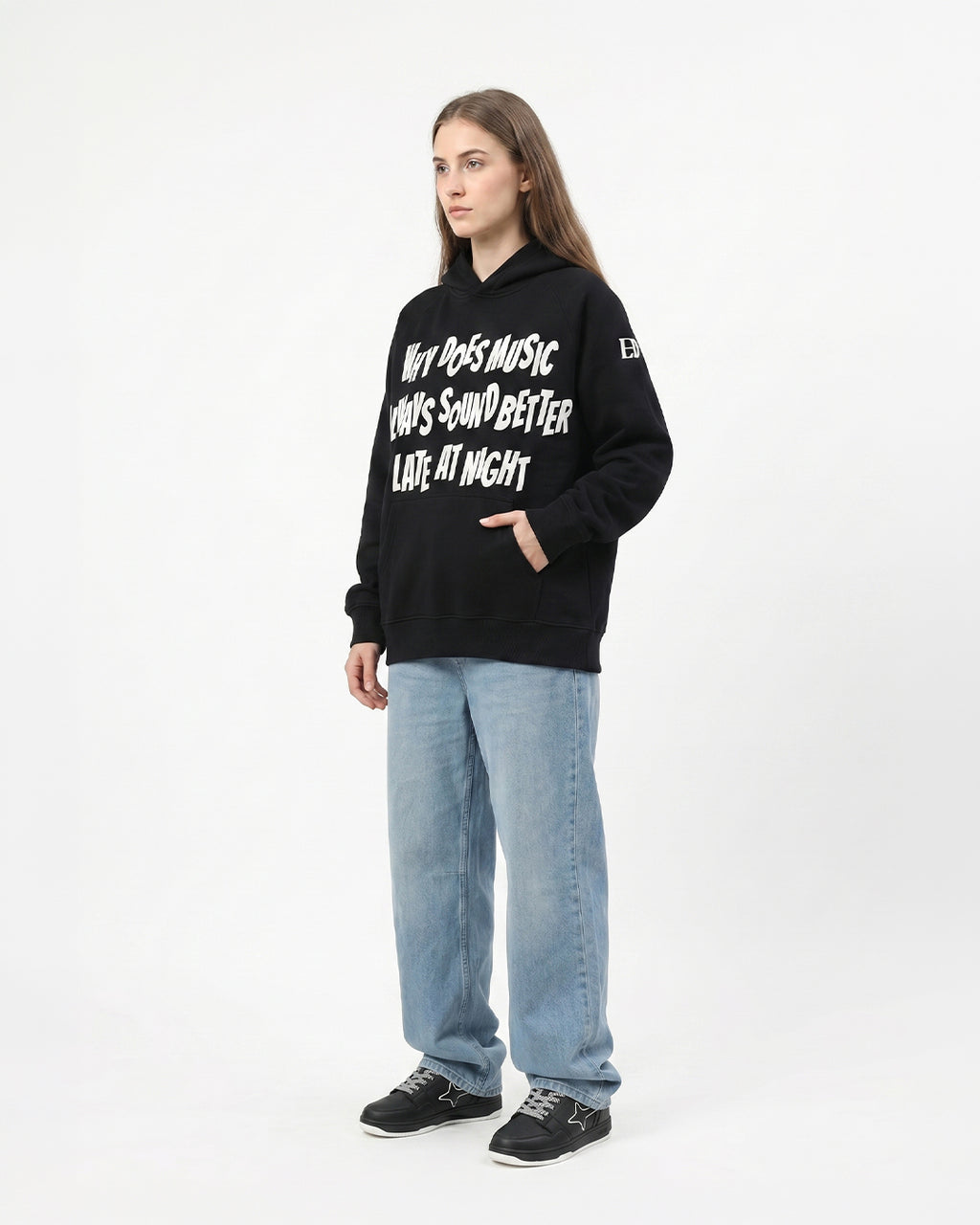 Music Sounds Better -black Unisex Hoodie