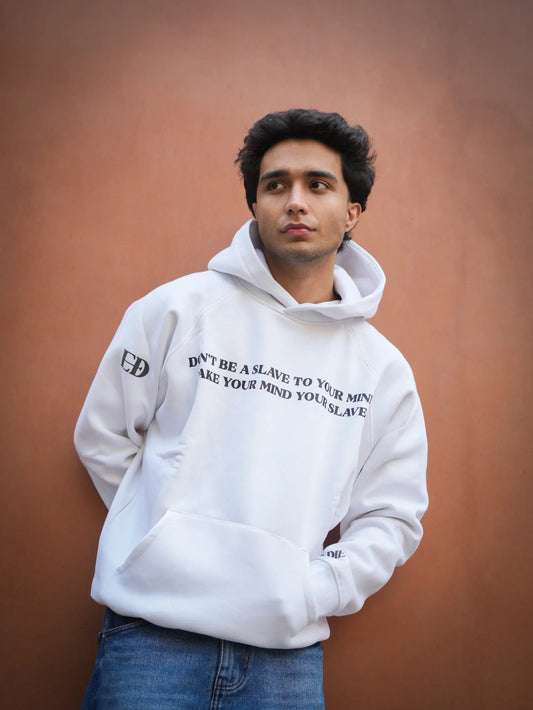 Escape Your Mind -white Unisex Hoodie