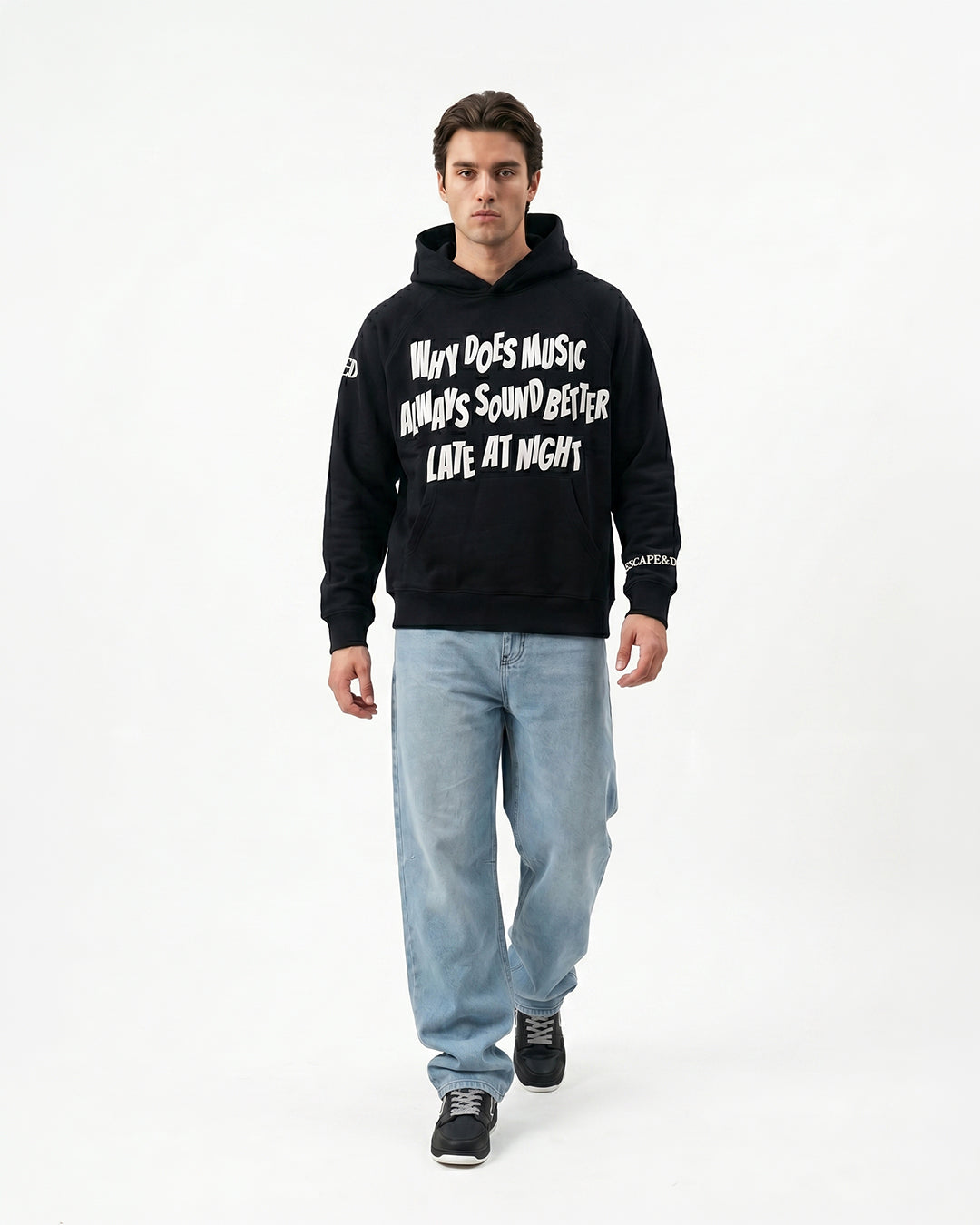 Music Sounds Better -black Unisex Hoodie