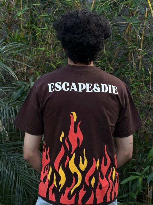 Escape Brown Oversize T-Shirt