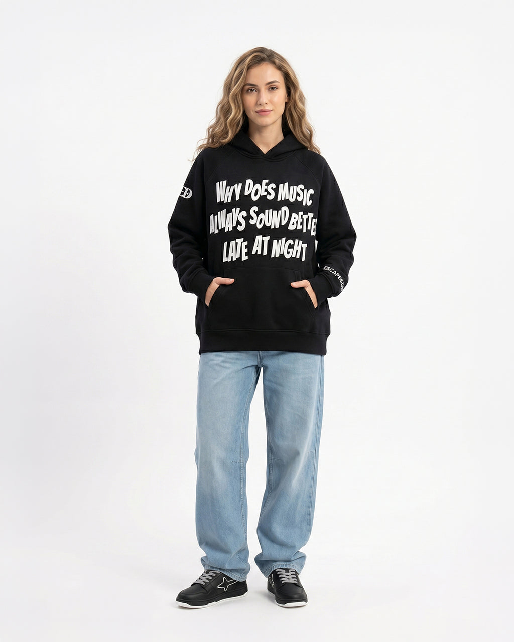 Music Sounds Better -black Unisex Hoodie