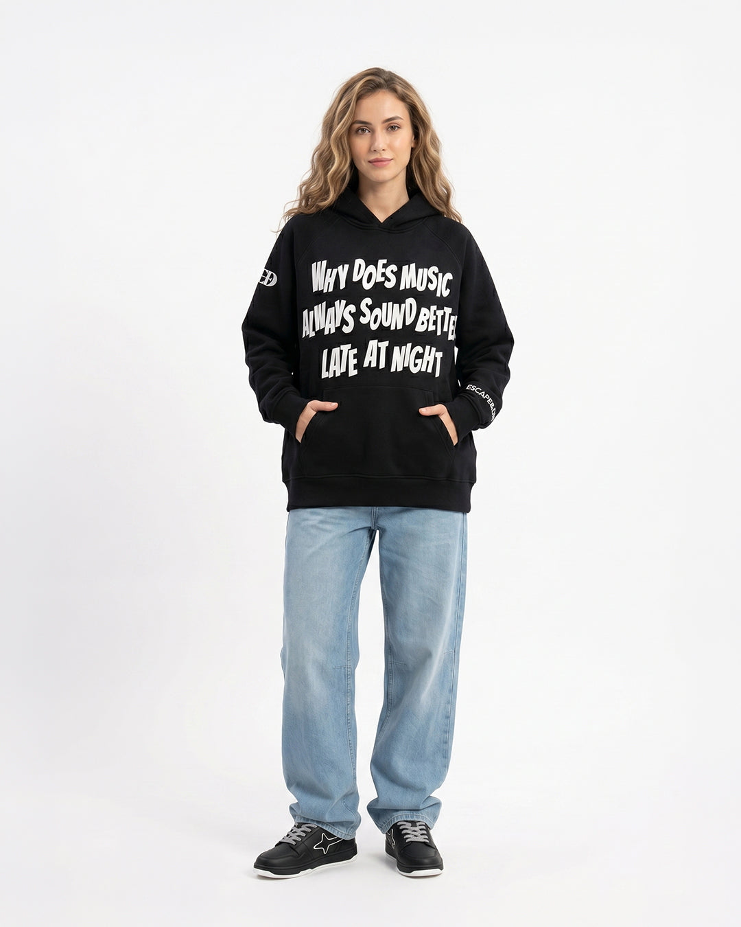 Music Sounds Better -black Unisex Hoodie