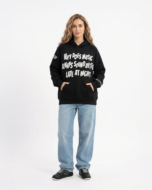 Music Sounds Better -black Unisex Hoodie