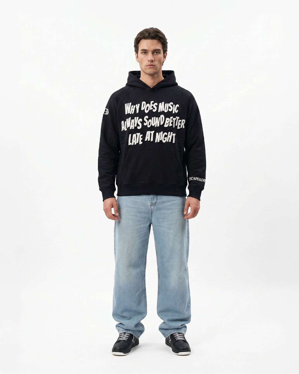 Music Sounds Better -black Unisex Hoodie