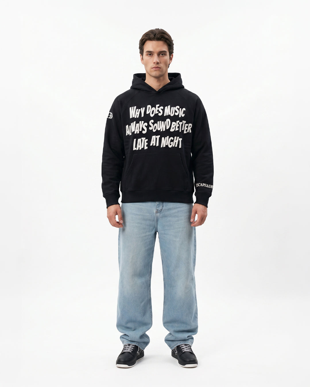 Music Sounds Better -black Unisex Hoodie