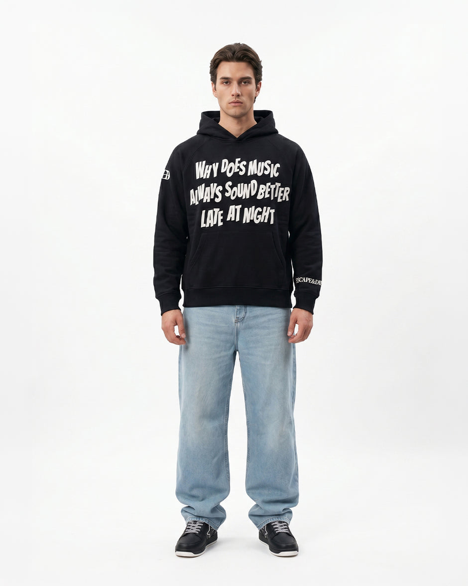 Music Sounds Better -black Unisex Hoodie